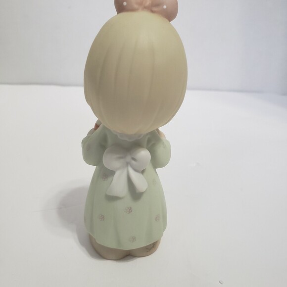 Precious Moments Porcelain Figurine Girl With Candy Canes Holiday 1997 Vintage - Picture 2 of 5